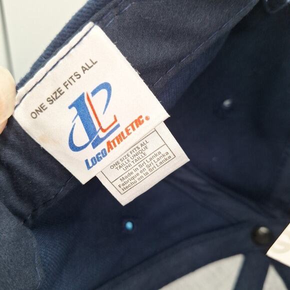 Logo Athletic Tennessee Titans Hat Cap Strapback Navy 100% Cotton NFL - Picture 8 of 8